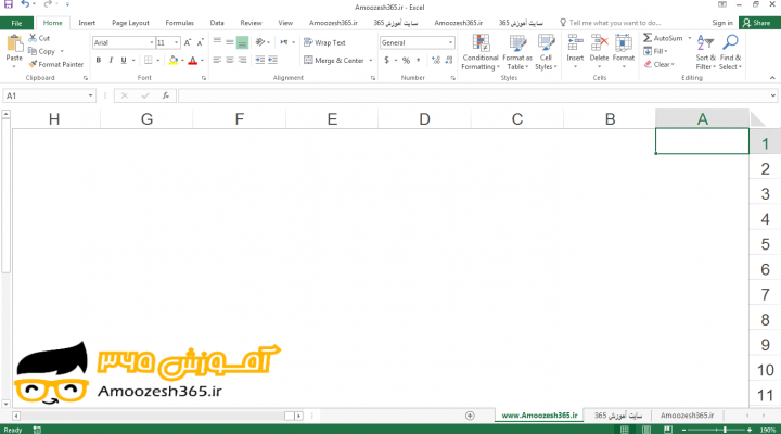 کاربرد کلیک چپ ماوس جهت ویرایش اسم یا نام کاربرگ (Worksheet) در اکسل 2016 (Excel 2016)