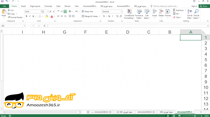 مشاهده کاربرگ های (Worksheets) بعدی در اکسل 2016 (Excel 2016)