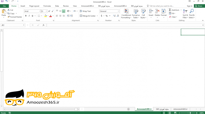 پنهان کردن عناوین سطر ها و ستون ها (Headings) در اکسل 2016 (Excel 2016)