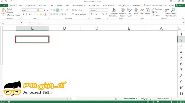 برگشت به ابتدای سطر (Row) در کاربرگ (Worksheet) در اکسل 2016 (Excel 2016)