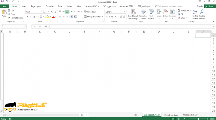 بزرگنمایی سفارشی (Custom) در کاربرگ در اکسل 2016 (Excel 2016)