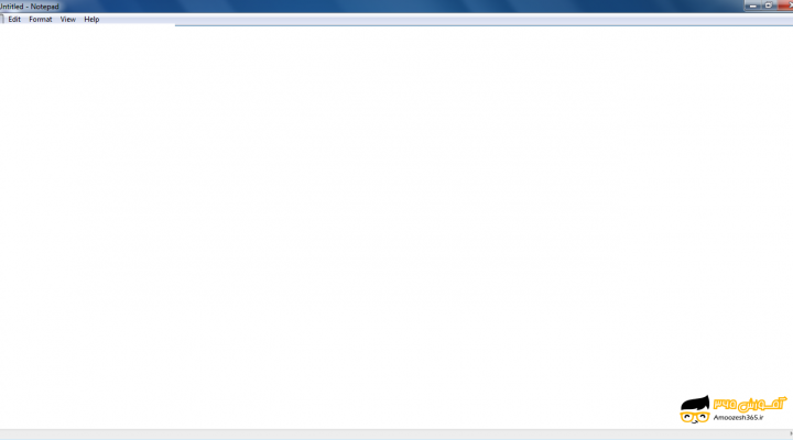 آموزش برنامه Notepad در ویندوز 7 (WINDOWS 7)