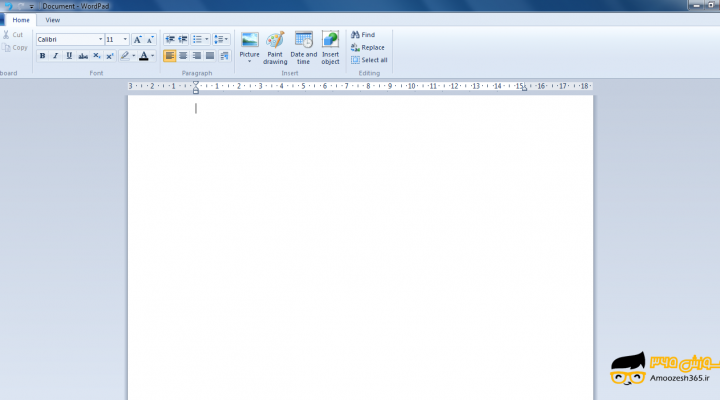 اصول کار با برنامه WordPad در ویندوز 7 (WINDOWS 7)