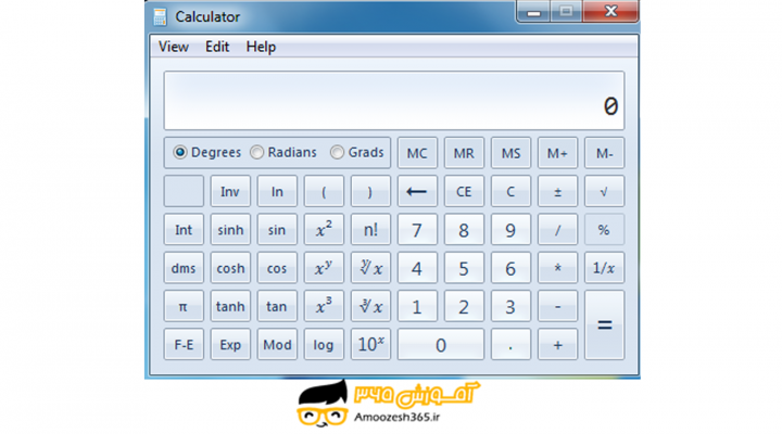 معرفی و اجرای برنامه ماشین حساب Calculator در ویندوز 7 (WINDOWS 7)