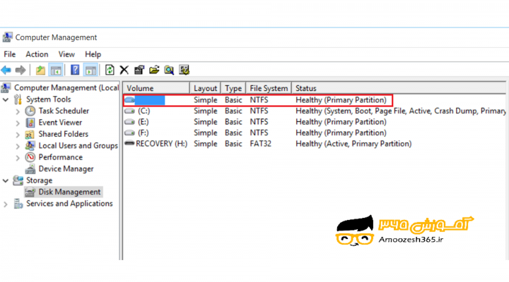 آموزش بازگرداندن درایو مخفی شده به حالت اولیه در سیستم عامل ویندوز 10 (Windows 10)