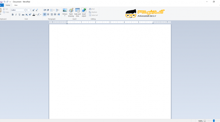 آموزش کار با برنامه WordPad در سیستم عامل ویندوز 10 (Windows 10)