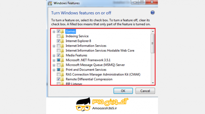 ویژگی ها و برنامه های جانبی در ویندوز 7 (WINDOWS 7)