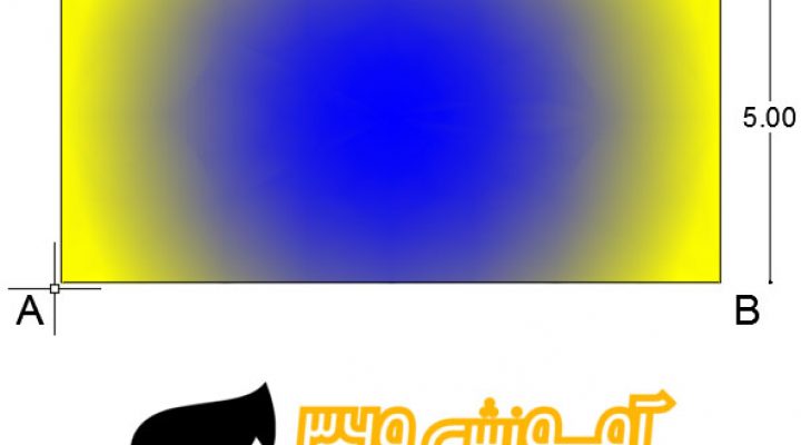 Gradient هاشور رنگی در اتوکد دو بعدی 2019
