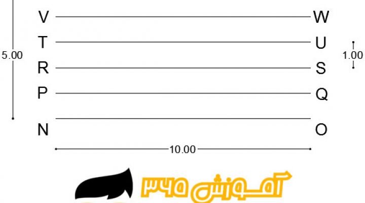 Copy Array 5 خط در اتوکد دو بعدی 2019