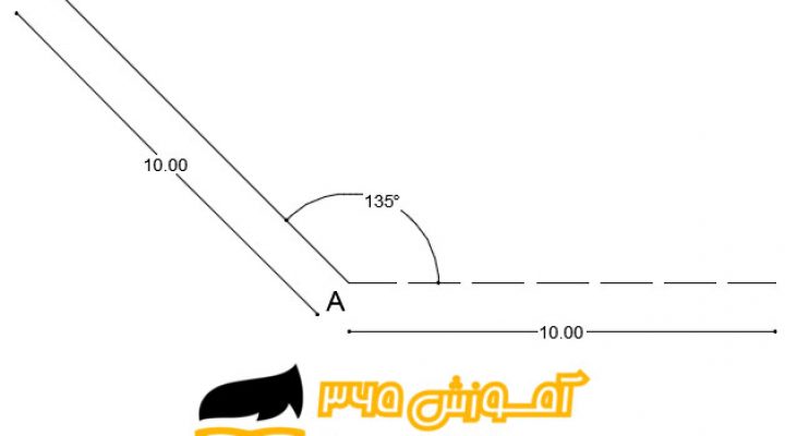 Rotate در اتوکد دو بعدی 2019