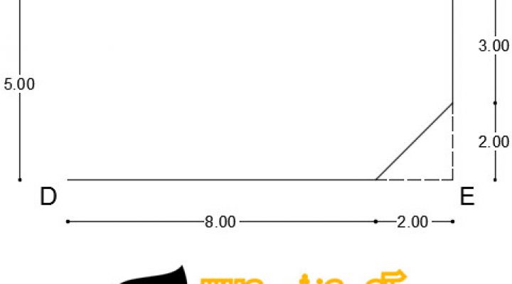 Chamfer Angle در اتوکد دو بعدی 2019
