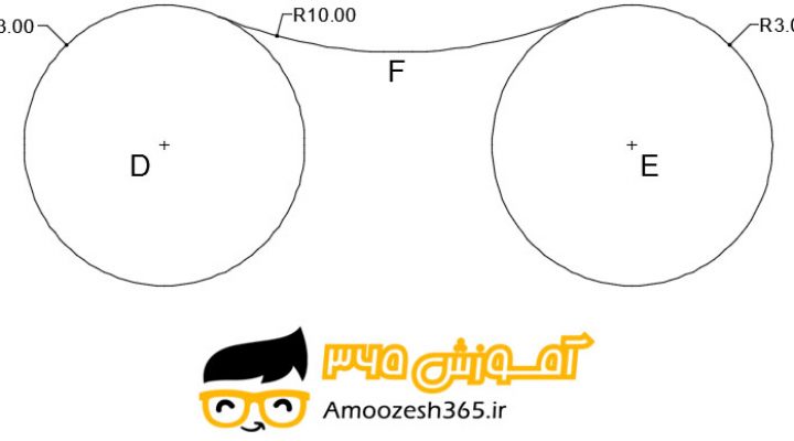 Fillet Radiusدایره در اتوکد دو بعدی 2019