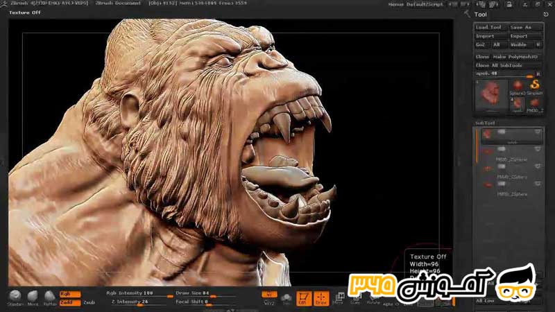 آموزش نرم افزار زیبراش ZBrush